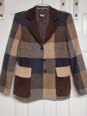 Crossing Point Tweed And Corduroy Jacket. Womens Sz 12